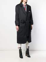 Thumbnail for your product : Thom Browne Navy Unilined Oversized Sack Trench