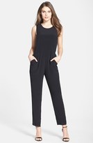 Thumbnail for your product : Donna Morgan Layered Back Crêpe de Chine Sleeveless Jumpsuit
