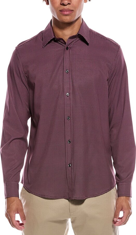 Report Collection 4-Way Geo Print Woven Sport Shirt