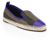 Thumbnail for your product : Fendi Junia Striped Leather Espadrille Flats