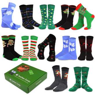 TeeHee Socks TeeHee Christmas Holiday 12-Pack Gift Socks for Men with Gift Box
