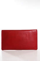 Thumbnail for your product : Corto Moltedo Red Leather Leaf Envelope Clutch Handbag