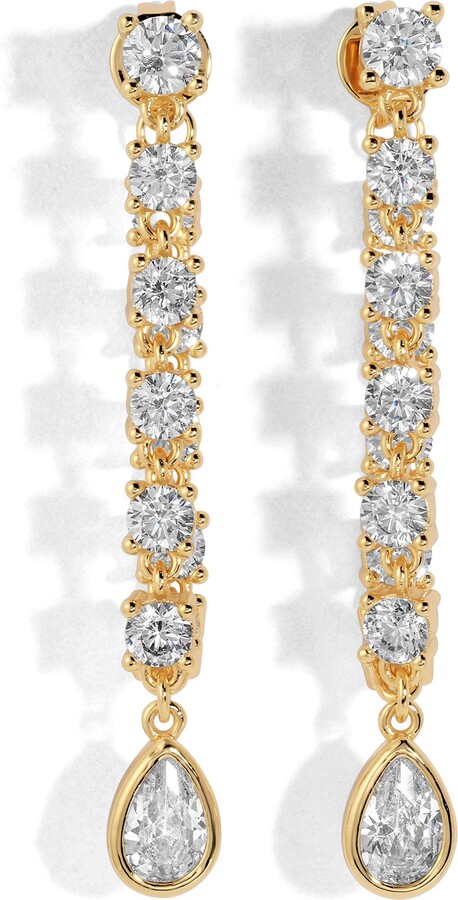 LILI CLASPE Stephie Bezel Front/Back Earrings