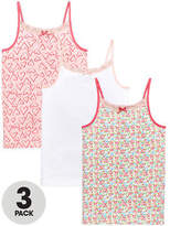 Thumbnail for your product : Very 3 Pack Floral Heart Vests