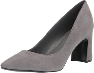 gray suede pumps
