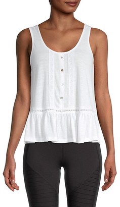 white peplum tank top