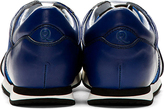 Thumbnail for your product : McQ Blue Leather Low Top Running Sneakers