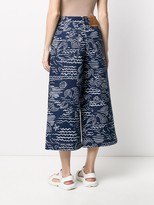 Thumbnail for your product : Kenzo Mermaid Print Cropped Trousers