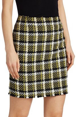 Akris Punto Tweed Fringe Mini Skirt