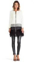 Thumbnail for your product : Milly Feather Trim Jacket