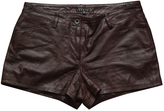 Thumbnail for your product : Theory Burgundy Leather Shorts