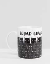 Thumbnail for your product : Monki Squad Goals Cat Mug