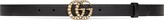 Thumbnail for your product : Gucci Leather belt with pearl Double G buckle