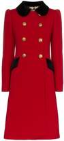 Thumbnail for your product : Dolce & Gabbana double-breasted contrast collar wool blend coat