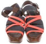 Thumbnail for your product : Marni Woven Multi-Strap Wedges