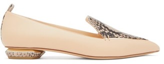 Nicholas Kirkwood Beya Python-print Leather Loafers - Womens - Nude Nicholas Kirkwood Beya Python-print Leather Loafers - Womens - Nude