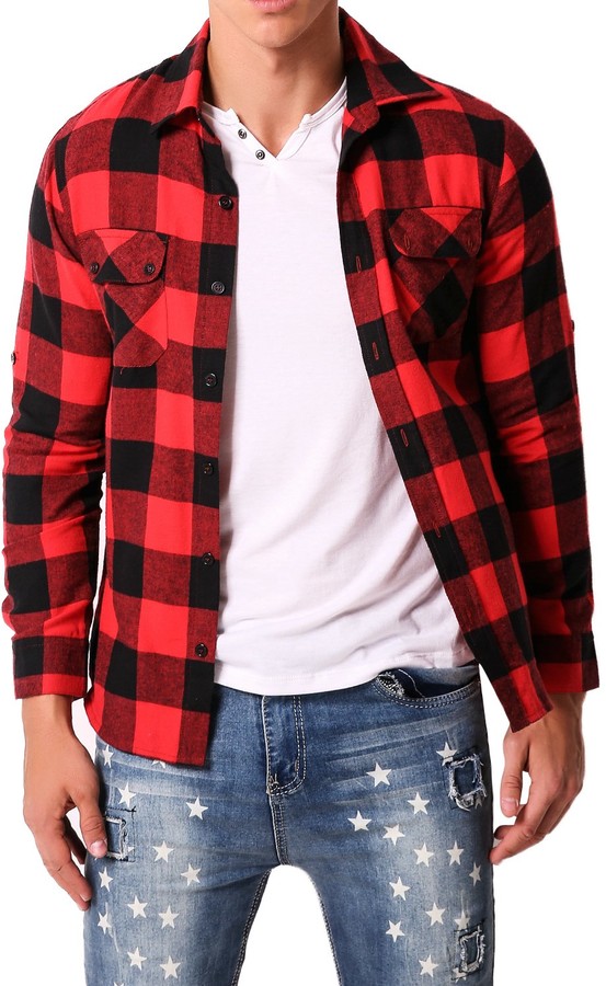 red and black shirt mens