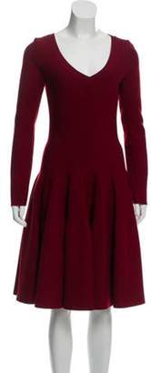 AlaÃ ̄a Long Sleeve Knee-Length Dress Red AlaÃ ̄a Long Sleeve Knee-Length Dress