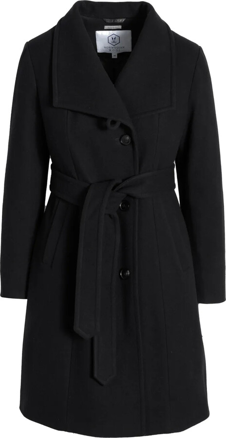 Norwegian Wool City belted-waist coat