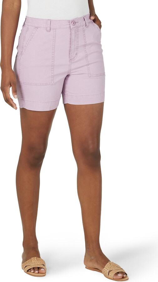 Lee Women's Heritage High Rise Relaxed Fit Dungaree Shorts