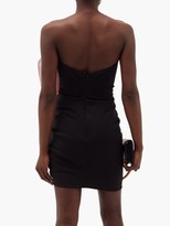Thumbnail for your product : Alexandre Vauthier Strapless Ruffled Crepe Mini Dress - Black