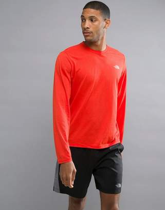 The North Face Mountain Athletics Reaxion Amp Running Top In Orange Marl