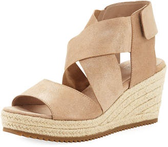 Eileen Fisher Willow Starry Suede Wedge Espadrille Sandal