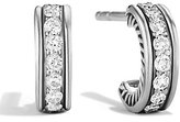 Thumbnail for your product : David Yurman Cable Classics Mini Hoop Earrings with Diamonds