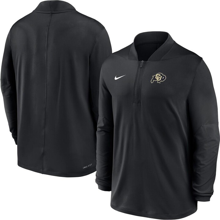 Nike Men's Black Colorado Buffaloes Dri-fit Half-Zip Pullover Hoodie