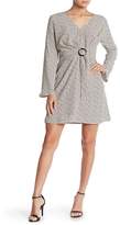 Thumbnail for your product : Vanity Room Long Sleeve Leopard Printed Belted Dress