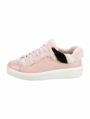 furry pink prada shoes