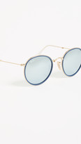 Thumbnail for your product : Ray-Ban RB3517 Mirrored Round Folding Icon Sunglasses