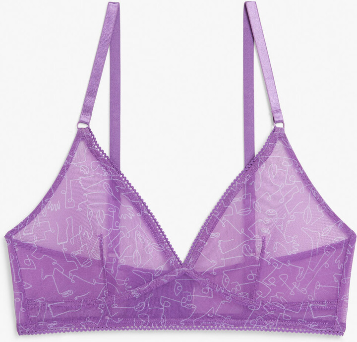Lace Bralette, Mesh Lingerie, Triangle Bra, Purple Bra, Handmade in the  USA, Ready to Ship, Various Sizes, Lavender -  Israel