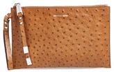Thumbnail for your product : Michael Kors 'Harlow' Ostrich Embossed Leather Clutch
