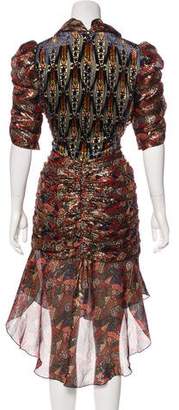 Anna Sui Printed Silk-Blend Dress