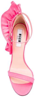 MSGM ruffled stiletto sandals