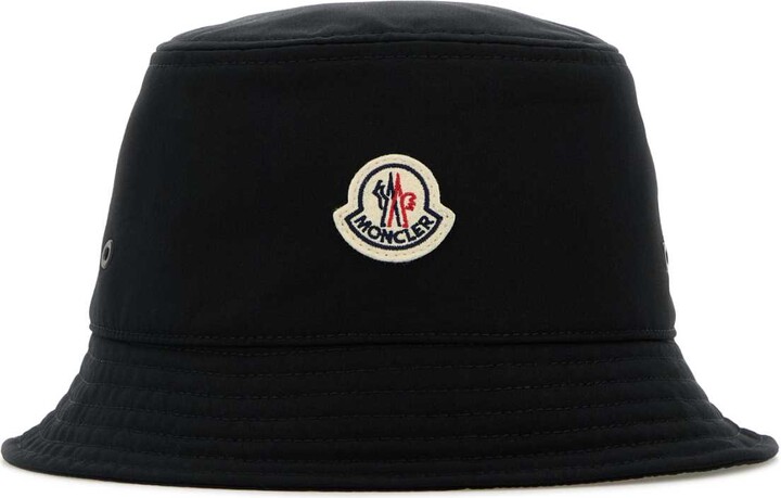 Moncler Black Canvas Bucket Hat