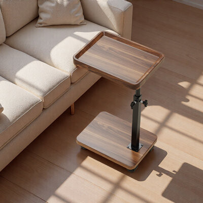 Inbox Zero Adjustable Height 360°swivel C Table End Table