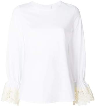 See by Chloe lace-trimmed blouse