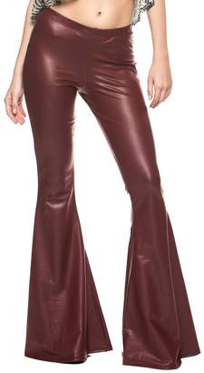 Glam Rock Rogue Finery Women's Vintage 70s and Roll Indie Wide Leg Flared Bell Bottom Pants