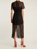 Thumbnail for your product : Diane von Furstenberg Leaf And Floral Macrame-lace Pencil Dress - Womens - Black