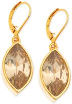 Thumbnail for your product : T Tahari Gold-Tone Crystal Navette Euro Leverback Drop Earrings