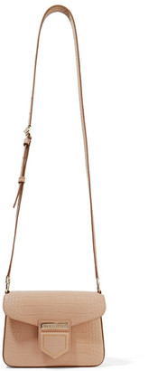 Givenchy Nobile Mini Croc-effect Glossed-leather Shoulder Bag - Blush