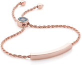 Thumbnail for your product : Monica Vinader Linear Evil Eye Toggle Bracelet - Blue & White Diamonds
