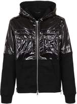 Thumbnail for your product : Balmain Side Zipped Mix Down Jacket/hoodie