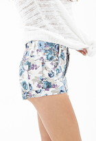 Thumbnail for your product : Forever 21 Painted Floral Denim Shorts