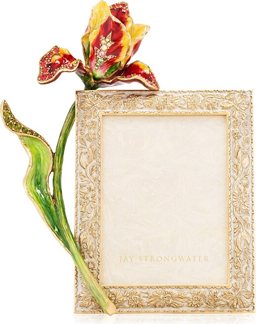 Jay Strongwater Ilsa Tulip Picture Frame, 3 x 4