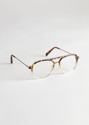 And other stories Tortoise Gradient Aviator Glasses