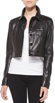 Thumbnail for your product : Neiman Marcus Cusp by Leather Western Crop Jacket, Black