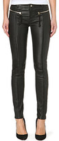 Thumbnail for your product : Diesel Lgoidy zip-detail leather trousers